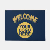 カスタムBusiness Logo金ゴールド/Black Welcome ドアマット (正面)