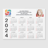 カスタムBusiness Logo 2024会社カレンダー磁石 (正面)