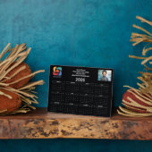 カスタムBusiness Logo 2026カレンダー白黒 フォトプラーク (側面)