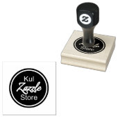 カスタムBusiness Logo 2.5インチx 2.5インチWood Art Stamp ラバースタンプ (押印)