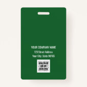 カスタムBusiness Logo Basicバーコード従業員 バッジ (裏面)