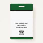 カスタムBusiness Logo Basicバーコード従業員 バッジ (裏面)