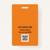 カスタムBusiness Logo Basicバーコード従業員 バッジ (裏面)
