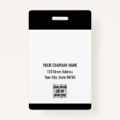 カスタムBusiness Logo Basicバーコード従業員 バッジ (裏面)