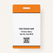 カスタムBusiness Logo Basicバーコード従業員 バッジ (裏面)