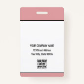 カスタムBusiness Logo Basicバーコード従業員 バッジ (裏面)