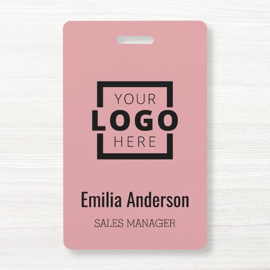 カスタムBusiness Logo Basicバーコード従業員 バッジ