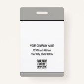 カスタムBusiness Logo Basicバーコード従業員 バッジ (裏面)