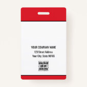 カスタムBusiness Logo Basicバーコード従業員 バッジ (裏面)