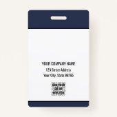 カスタムBusiness Logo Basicバーコード従業員 バッジ (裏面)