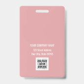 カスタムBusiness Logo Basicバーコード従業員 バッジ (裏面)