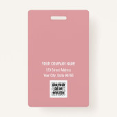 カスタムBusiness Logo Basicバーコード従業員 バッジ (裏面)