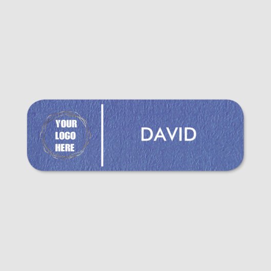 カスタムBusiness Logo Basic従業員スタッフ名 名札 (正面)