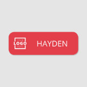 カスタムBusiness Logo Basic従業員スタッフ名 名札 (正面)