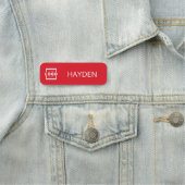 カスタムBusiness Logo Basic従業員スタッフ名 名札 (インサイチュ)