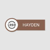 カスタムBusiness Logo Basic従業員スタッフ名 名札 (正面)