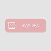 カスタムBusiness Logo Basic従業員スタッフ名 名札 (正面)