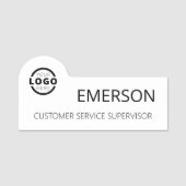 カスタムBusiness Logo Basic従業員スタッフ名 名札 (正面)