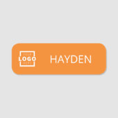 カスタムBusiness Logo Basic従業員スタッフ名 名札 (正面)