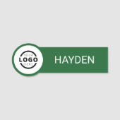 カスタムBusiness Logo Basic従業員スタッフ名 名札 (正面)