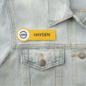 カスタムBusiness Logo Basic従業員スタッフ名 名札 (インサイチュ)