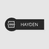 カスタムBusiness Logo Basic従業員スタッフ名 名札 (正面)