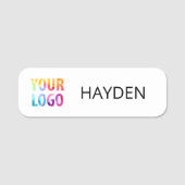 カスタムBusiness Logo Basic従業員スタッフ名 名札 (正面)