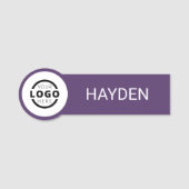 カスタムBusiness Logo Basic従業員スタッフ名 名札 (正面)