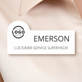 カスタムBusiness Logo Basic従業員スタッフ名 名札