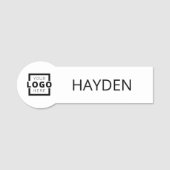 カスタムBusiness Logo Basic従業員スタッフ名 名札 (正面)