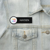 カスタムBusiness Logo Basic従業員スタッフ名 名札 (インサイチュ)