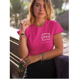 カスタムBusiness Logo Basic従業員名ピンク バッジ