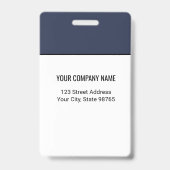 カスタムBusiness Logo Basic従業員名写真 バッジ (裏面)