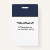 カスタムBusiness Logo Basic従業員名写真 バッジ (裏面)