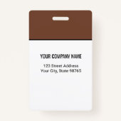 カスタムBusiness Logo Basic従業員名写真 バッジ (裏面)