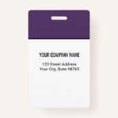 カスタムBusiness Logo Basic従業員名写真 バッジ (裏面)