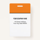 カスタムBusiness Logo Basic従業員名写真 バッジ (裏面)