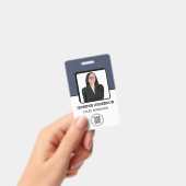 カスタムBusiness Logo Basic Barcode Employee Photo バッジ (手持ち)