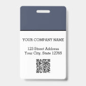 カスタムBusiness Logo Basic Barcode Employee Photo バッジ (裏面)