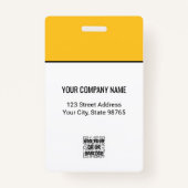 カスタムBusiness Logo Basic Barcode Employee Photo バッジ (裏面)