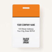 カスタムBusiness Logo Basic Barcode Employee Photo バッジ (裏面)