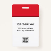 カスタムBusiness Logo Basic Barcode Employee Photo バッジ (裏面)