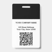 カスタムBusiness Logo Basic Barcode Employee Photo バッジ (裏面)
