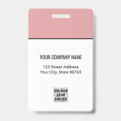 カスタムBusiness Logo Basic Barcode Employee Photo バッジ (裏面)