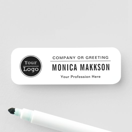 カスタムBusiness Logo Basic Employee Staff Name Na 名札 (インサイチュ)