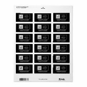 カスタムBusiness Logo Black Company Branded Address ラベル (フルシート)