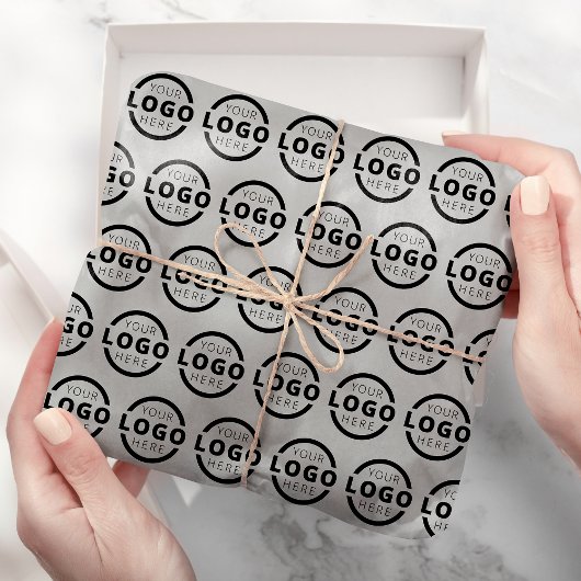 カスタムBusiness Logo Companyブランドグレー 薄葉紙