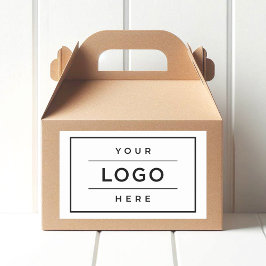 カスタムBusiness Logo Companyブランド 長方形シール