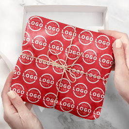 カスタムBusiness Logo Company Branded Red 薄葉紙