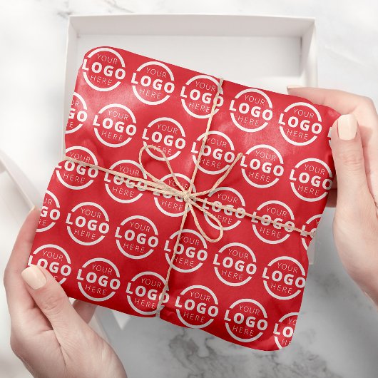 カスタムBusiness Logo Company Branded Red 薄葉紙